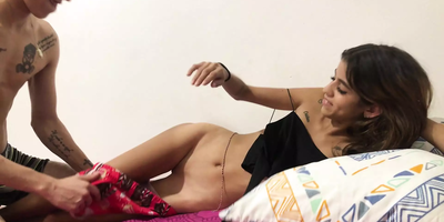 Stepbrother ravages his stepsister after a mouth-watering massage - POINT OF VIEW