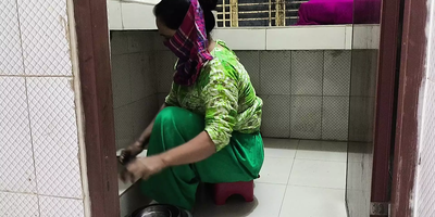 My Indian aunty pulverizes my taut vag while I was away