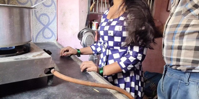 Witness Mumbai Ashu get her meaty orbs and taut gash engulfed in the kitchen by a youthful man