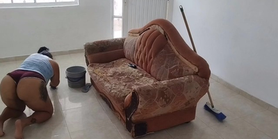 Adribella69 gets messy cleaning the house while super-hot damsel milks personally in POINT OF Recommendation